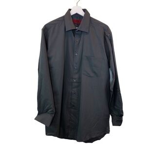 ALFANI Fitted Stretch Button Down Shirt
